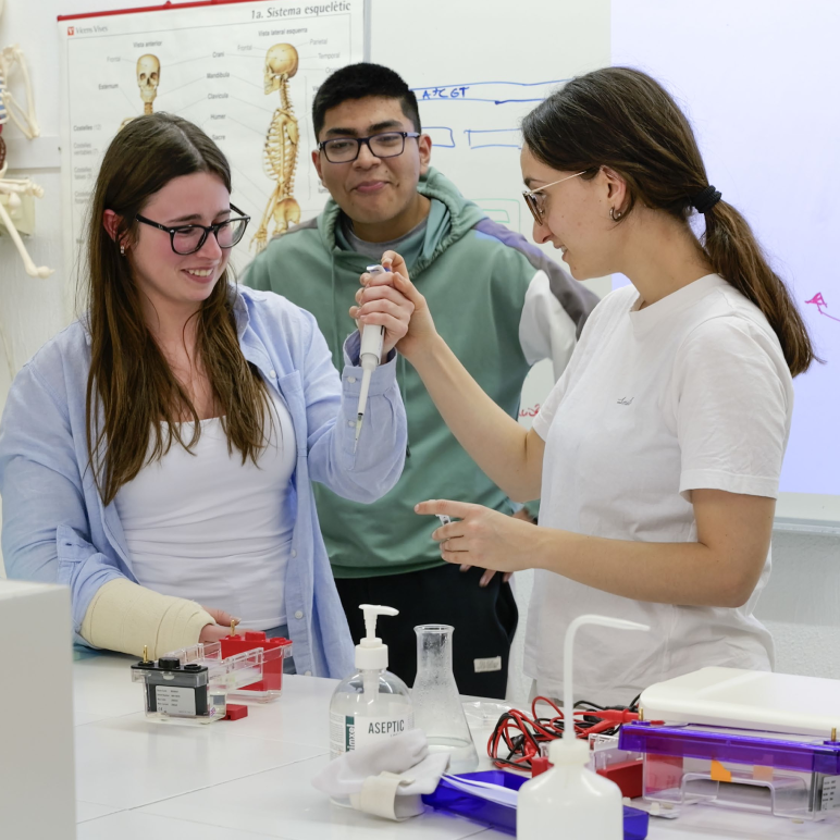 Alumnos durante una sesión de Amgen Transferciencia 